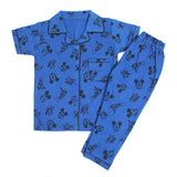 Girls Half Sleeves Night Suit - Blue, Girls Night Suit, Chase Value, Chase Value