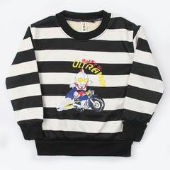 Boys Full Sleeves Sweat Shirt - Black