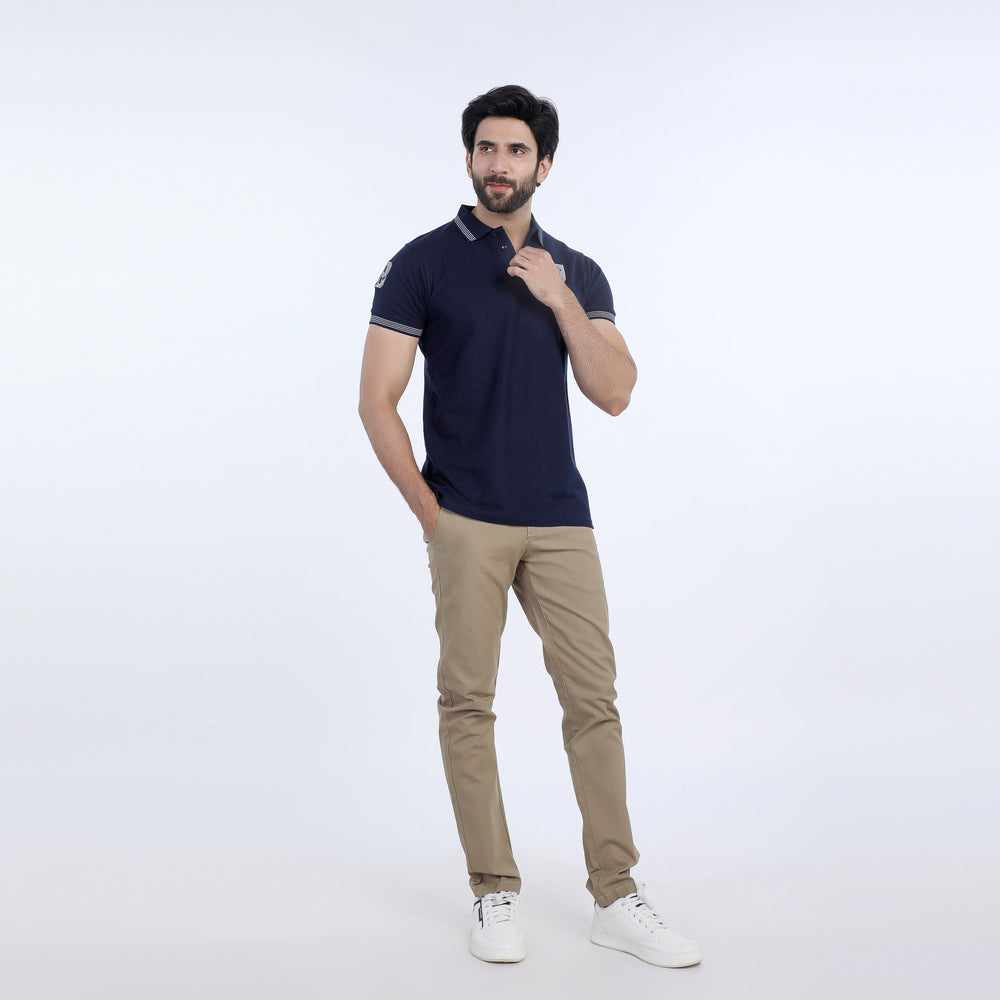 Men's Half Sleeves Polo T-Shirt - Navy Blue, Men's T-Shirts & Polos, Chase Value, Chase Value