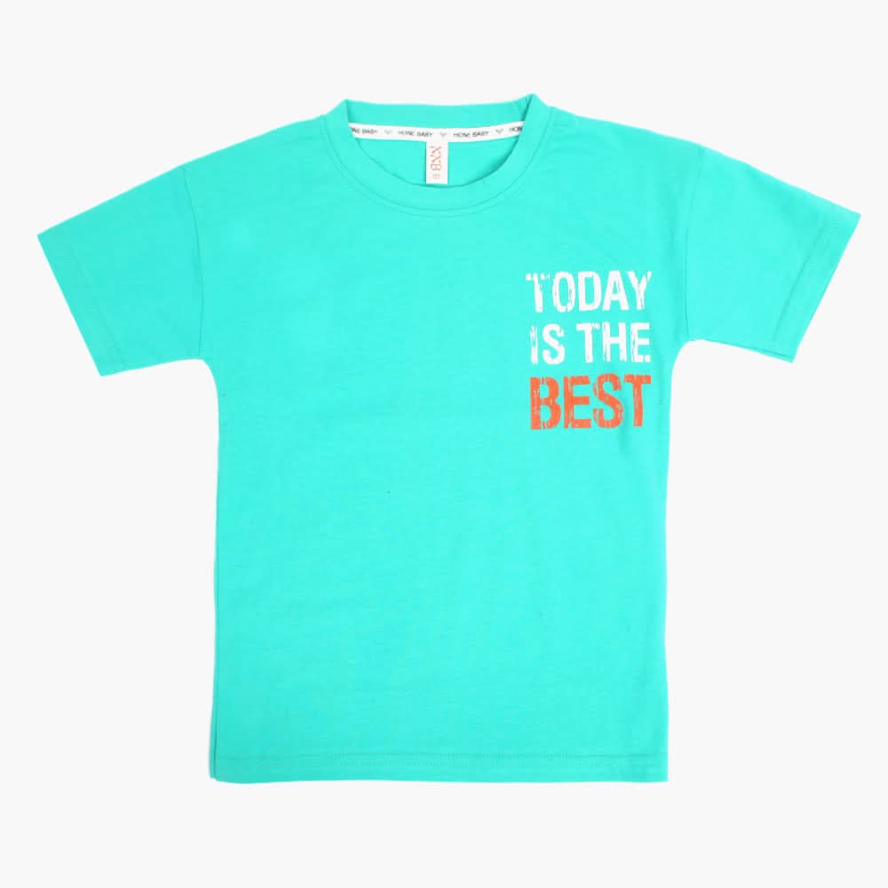Boys Half Sleeves T-Shirt - Green, Boys T-Shirts, Chase Value, Chase Value