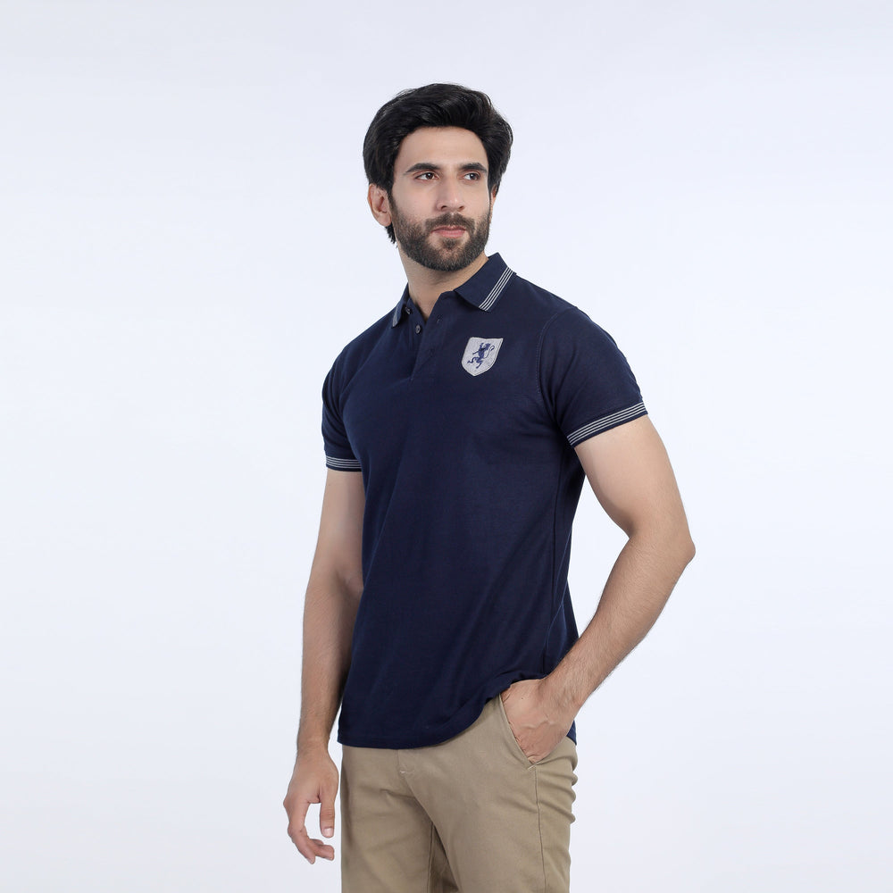 Men's Half Sleeves Polo T-Shirt - Navy Blue, Men's T-Shirts & Polos, Chase Value, Chase Value