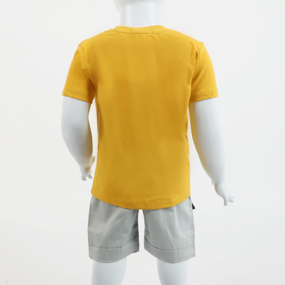Boys Half Sleeves Suit - Mustard, Boys Sets & Suits, Chase Value, Chase Value