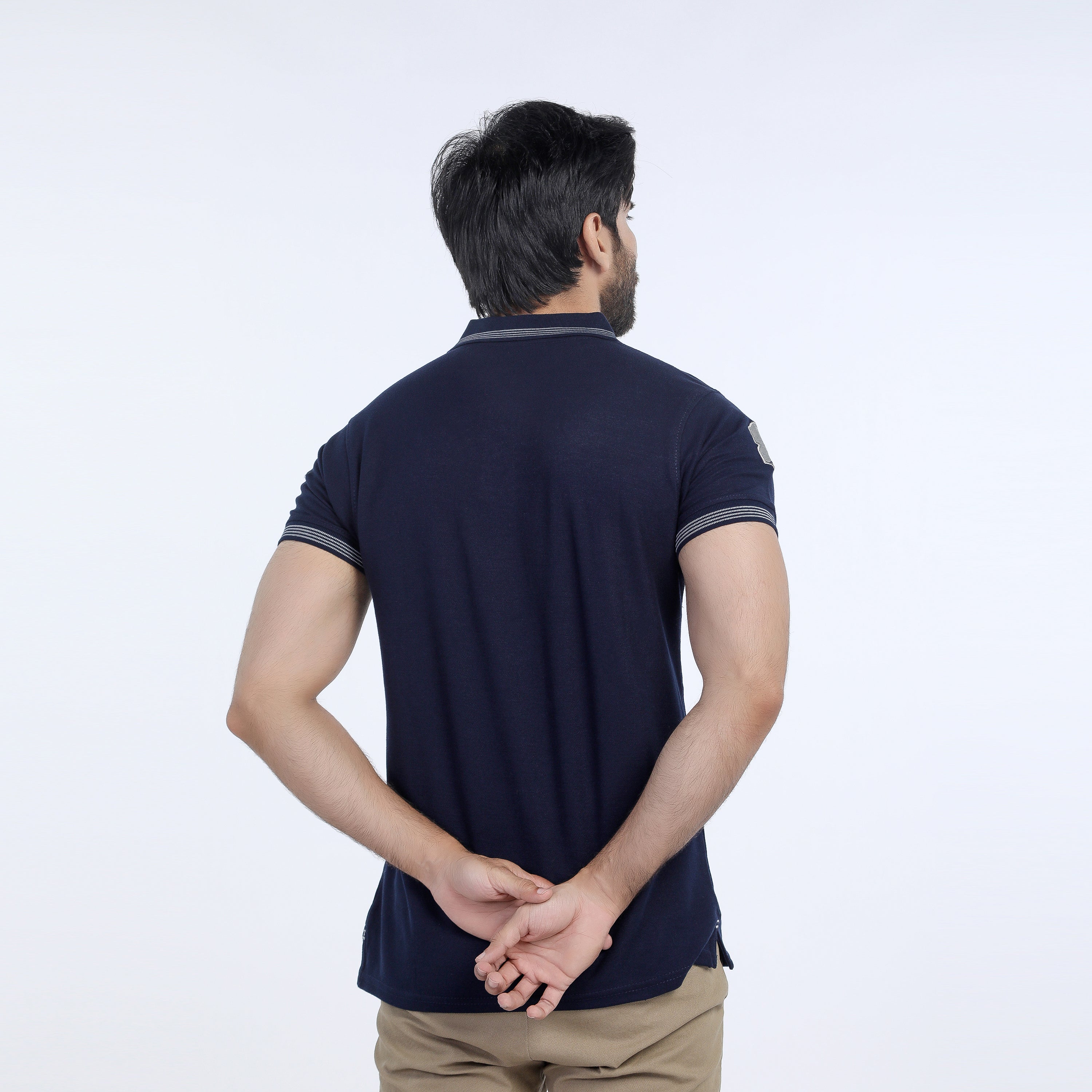Men's Half Sleeves Polo T-Shirt - Navy Blue, Men's T-Shirts & Polos, Chase Value, Chase Value