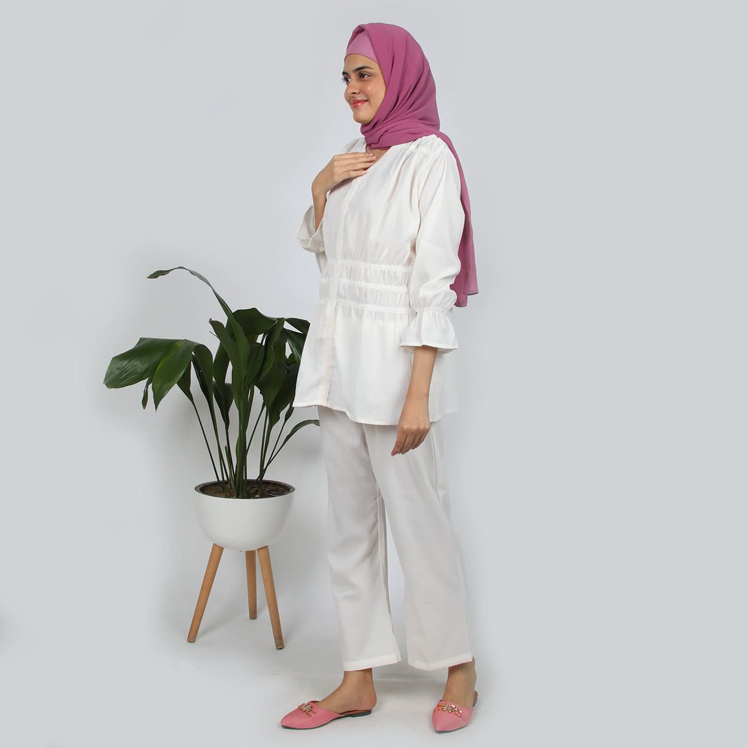 Women's Western Co-Ord Set - White, Women Co-Ord Set, Chase Value, Chase Value