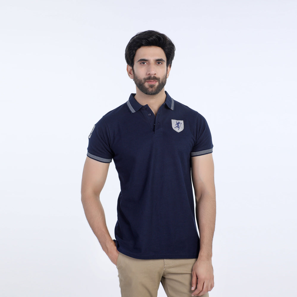 Men's Half Sleeves Polo T-Shirt - Navy Blue, Men's T-Shirts & Polos, Chase Value, Chase Value