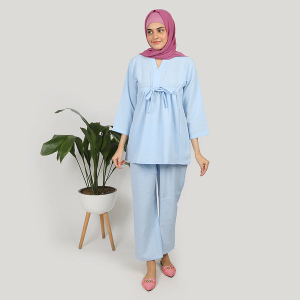 Women's Western Co-Ord Set - Sky Blue
