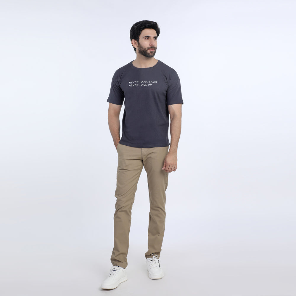 Men's Half Sleeves T-Shirt - Charcoal, Men's T-Shirts & Polos, Chase Value, Chase Value