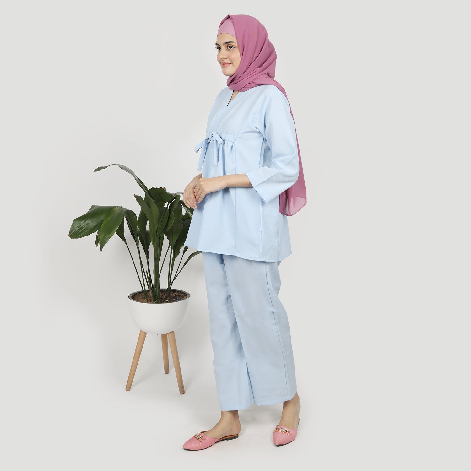 Women's Western Co-Ord Set - Sky Blue, Women Co-Ord Set, Chase Value, Chase Value