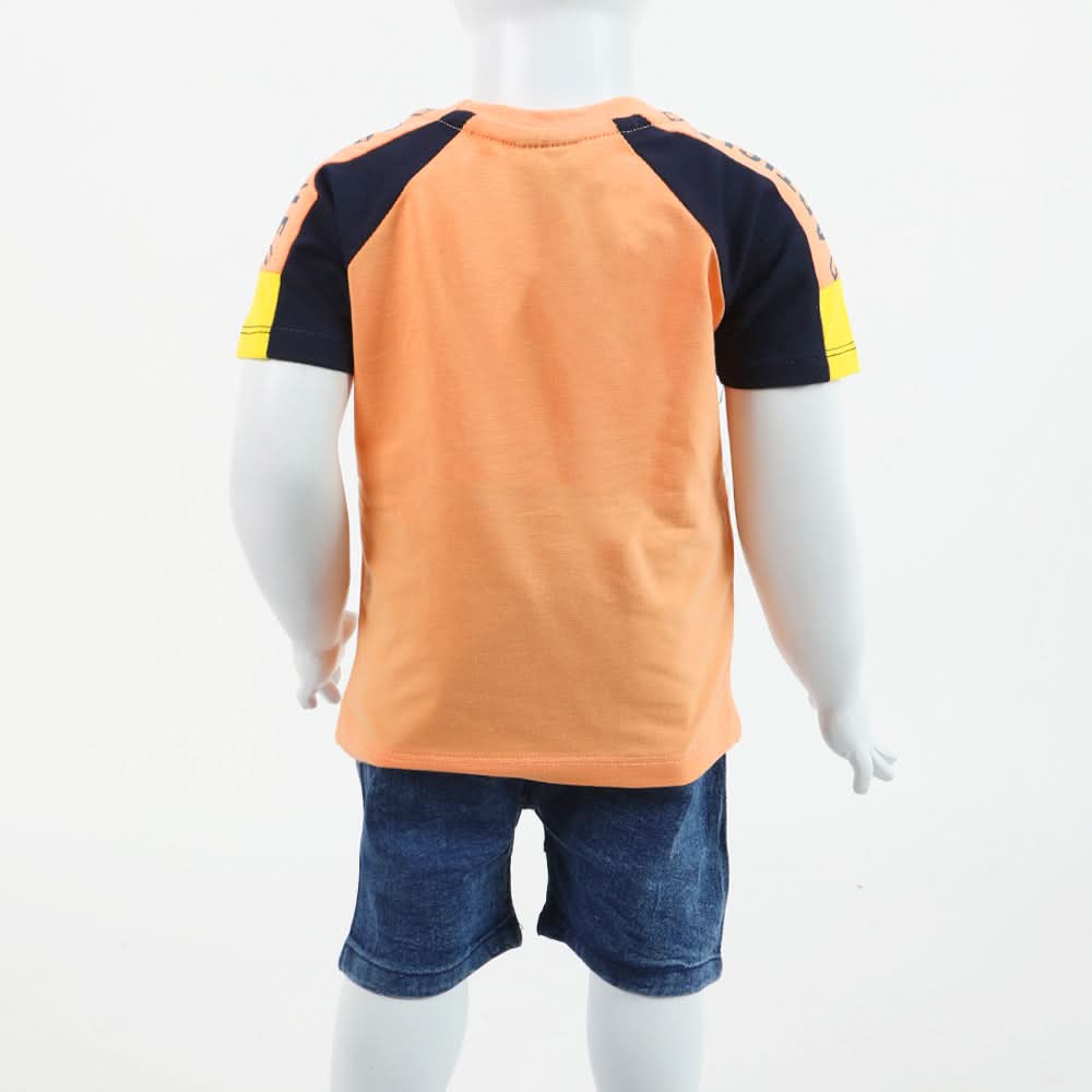 Boys Half Sleeves Suit - Orange, Boys Sets & Suits, Chase Value, Chase Value