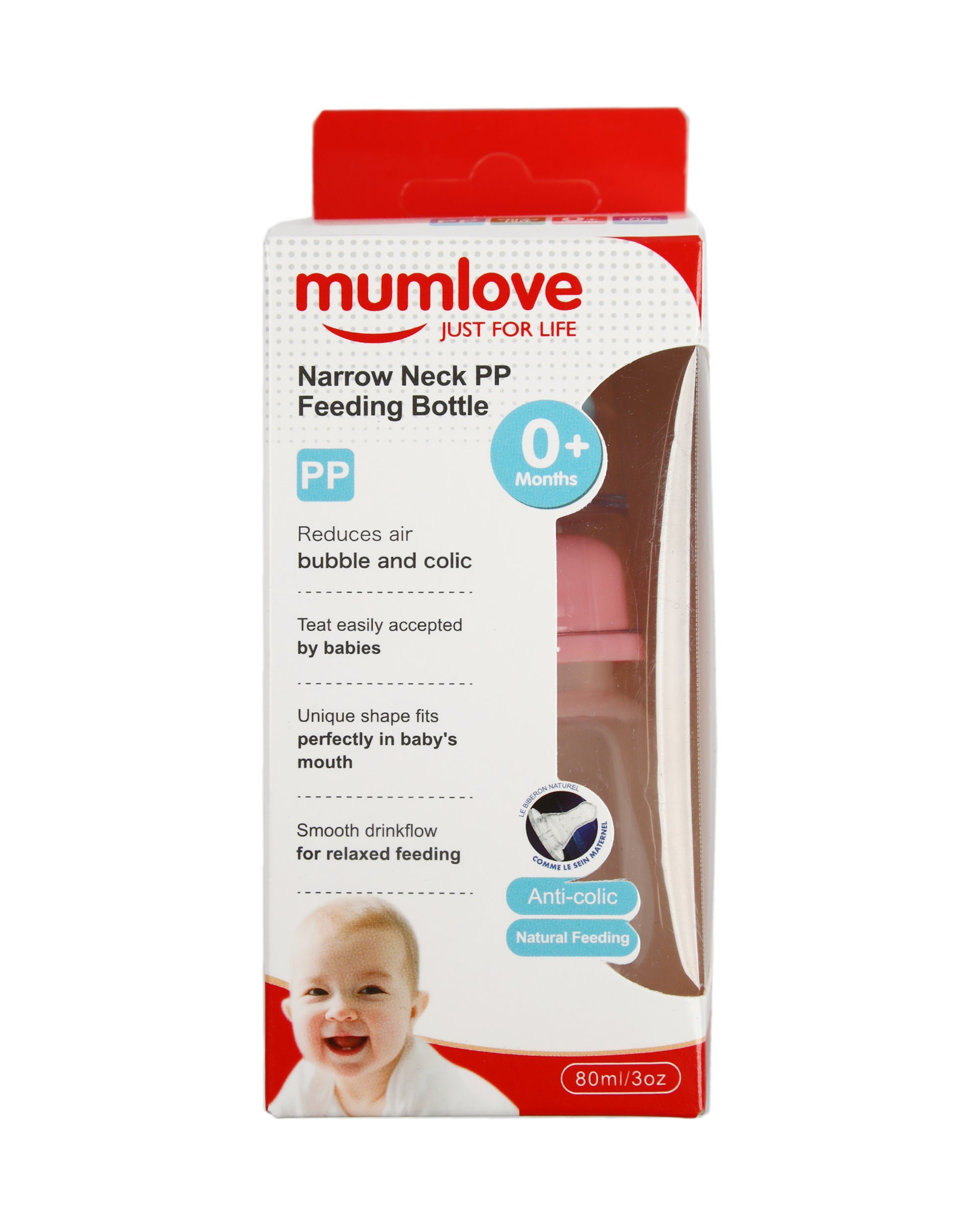 Mum Love Pp Rattle Cap Feeding Bottle 80ML