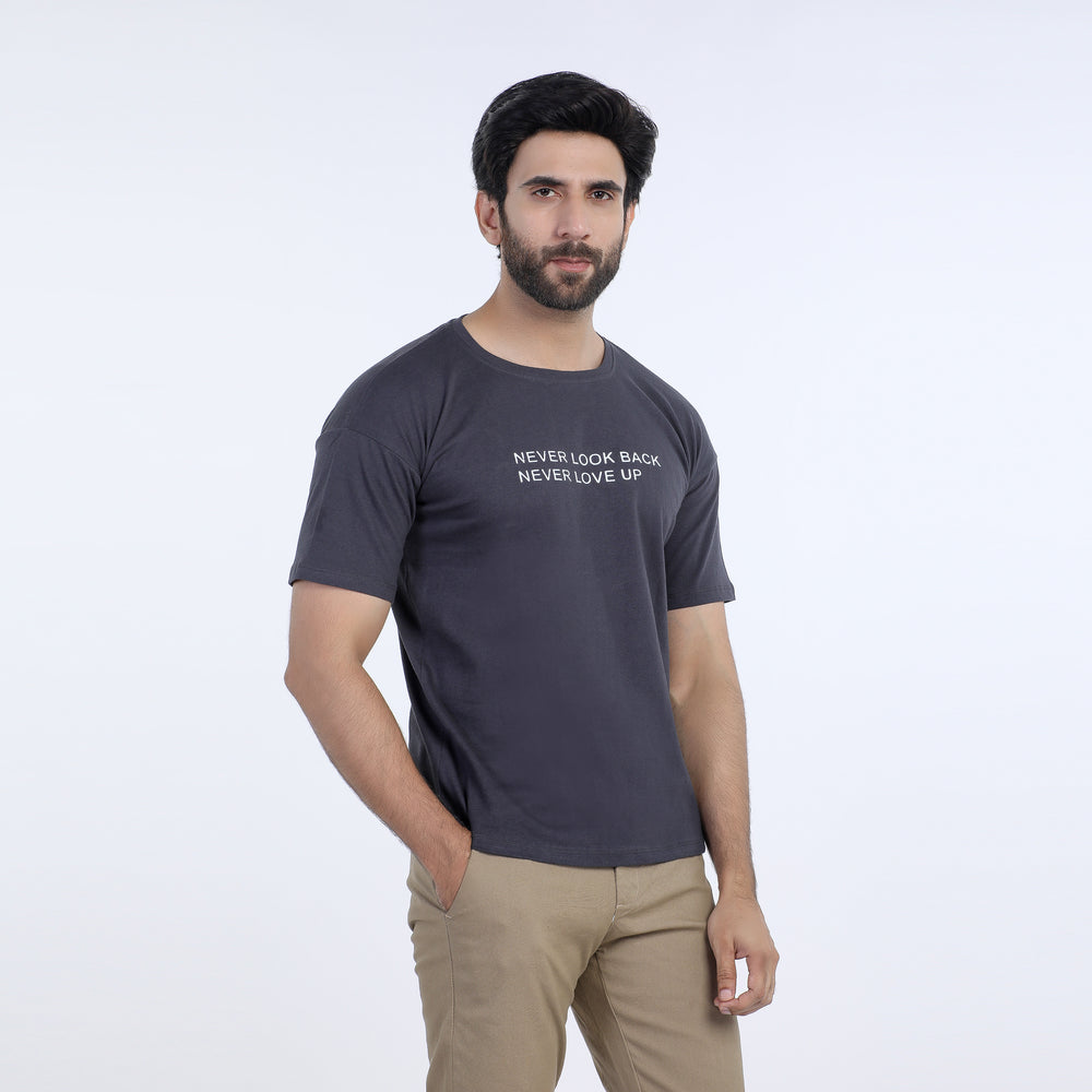 Men's Half Sleeves T-Shirt - Charcoal, Men's T-Shirts & Polos, Chase Value, Chase Value
