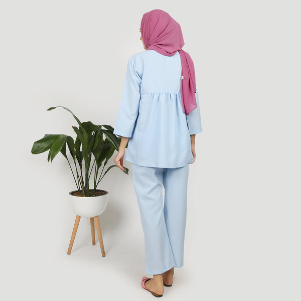 Women's Western Co-Ord Set - Sky Blue