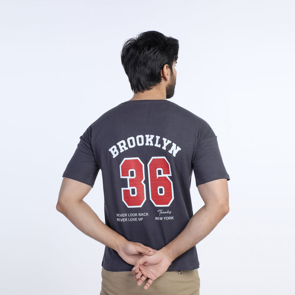 Men's Half Sleeves T-Shirt - Charcoal, Men's T-Shirts & Polos, Chase Value, Chase Value