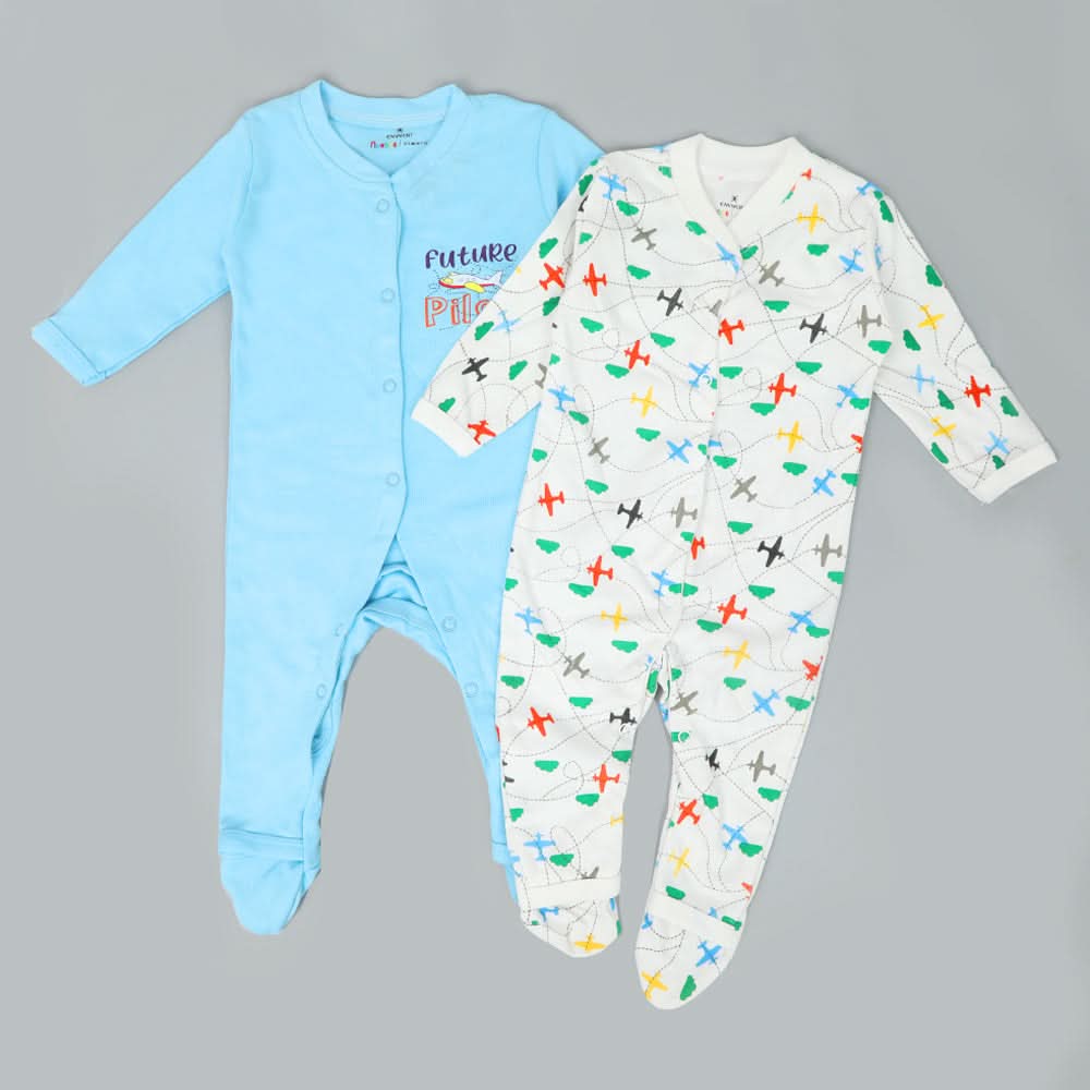 Eminent Newborn Boys Socks Romper Pack of 2, Newborn Boys Rompers, Eminent, Chase Value
