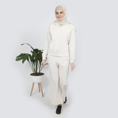 Women's Terry Co-Ord Set - Fawn