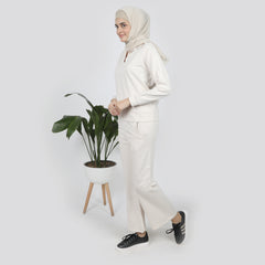 Women's Terry Co-Ord Set - Fawn