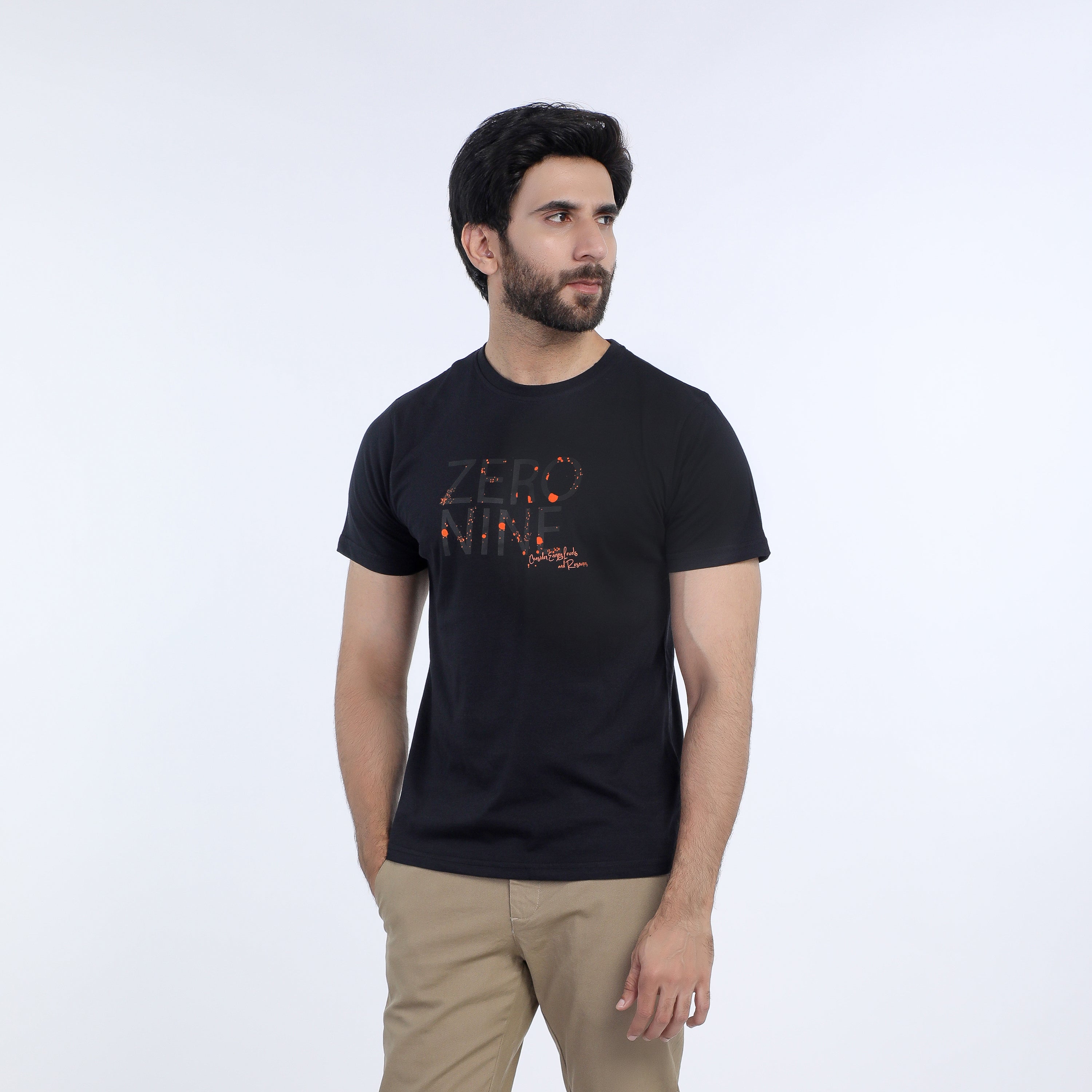 Eminent Men's Half Sleeves Round Neck T-Shirt - Black, Men's T-Shirts & Polos, Eminent, Chase Value