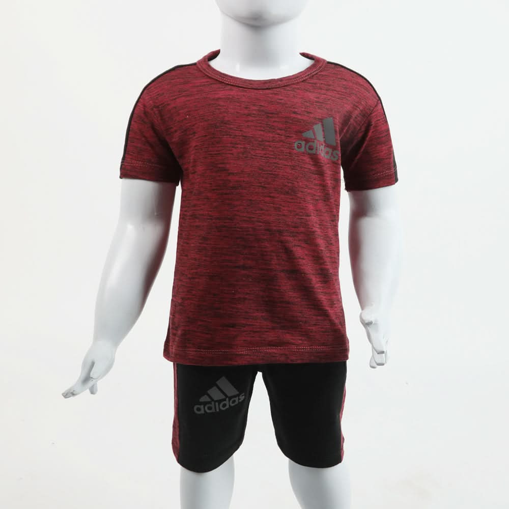 Boys Half Sleeves Suit - Maroon, Boys Sets & Suits, Chase Value, Chase Value