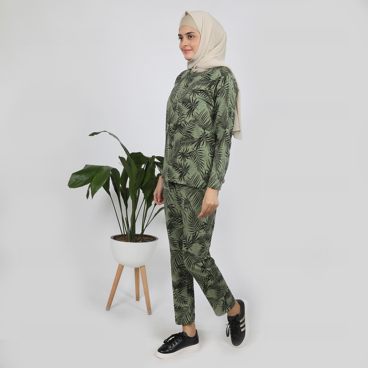 Women's Pajama Suit - Olive, Women Co-Ord Set, Chase Value, Chase Value