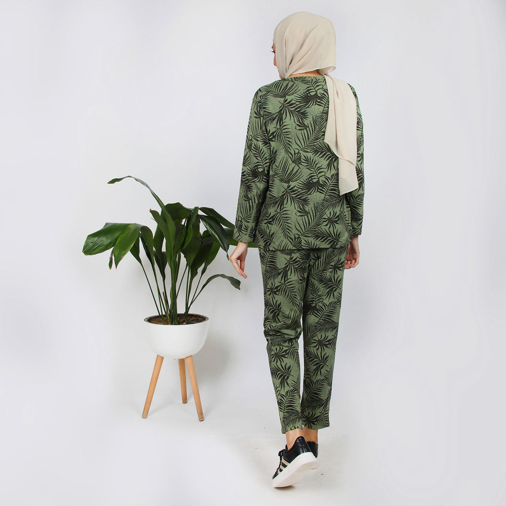 Women's Pajama Suit - Olive, Women Co-Ord Set, Chase Value, Chase Value