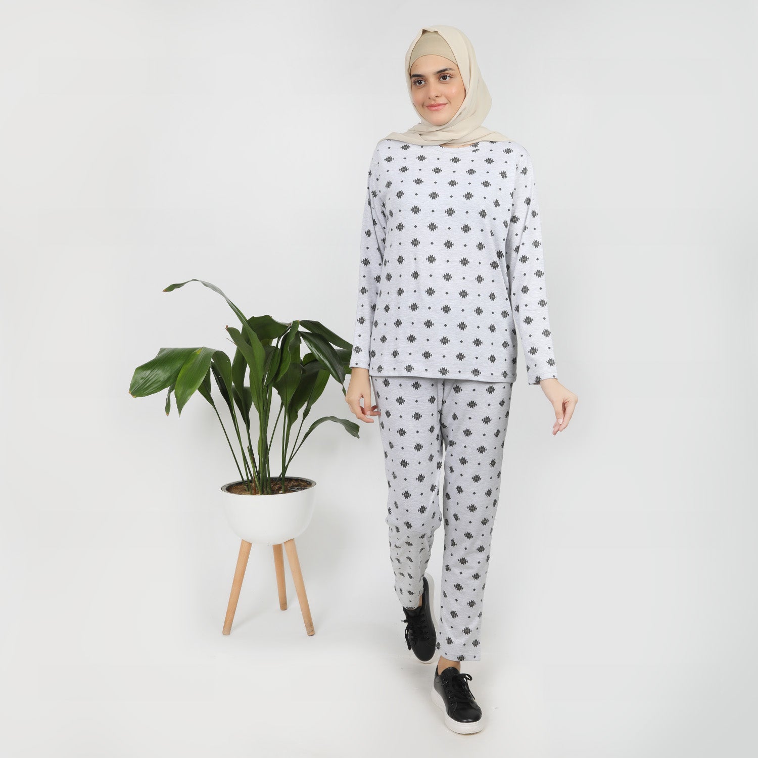 Women's Pajama Suit - Ash Grey, Women Co-Ord Set, Chase Value, Chase Value