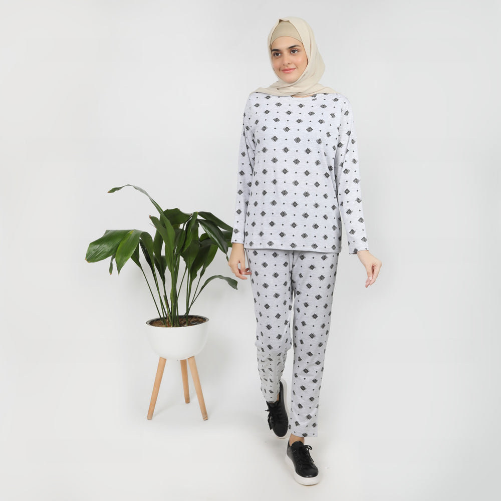 Women's Pajama Suit - Ash Grey, Women Co-Ord Set, Chase Value, Chase Value