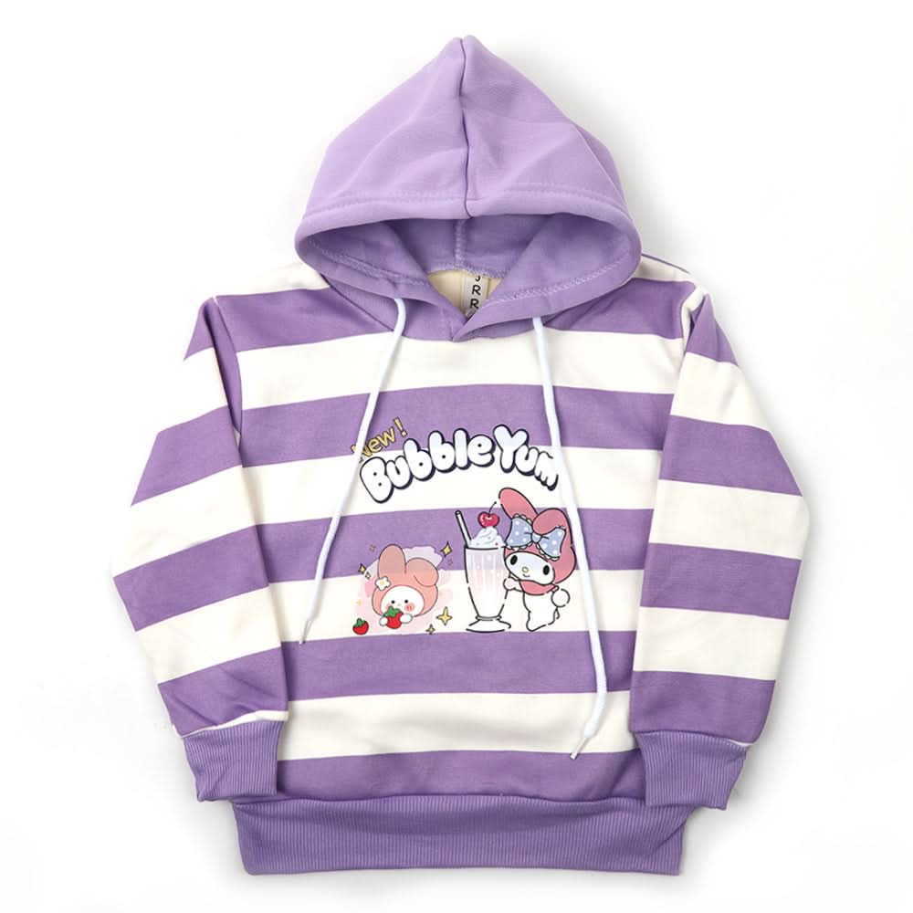 Girls Full Sleeves Hoodie T-Shirt - Purple, Girls Hoodies & Sweat Shirts, Chase Value, Chase Value