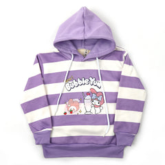 Girls Full Sleeves Hoodie T-Shirt - Purple