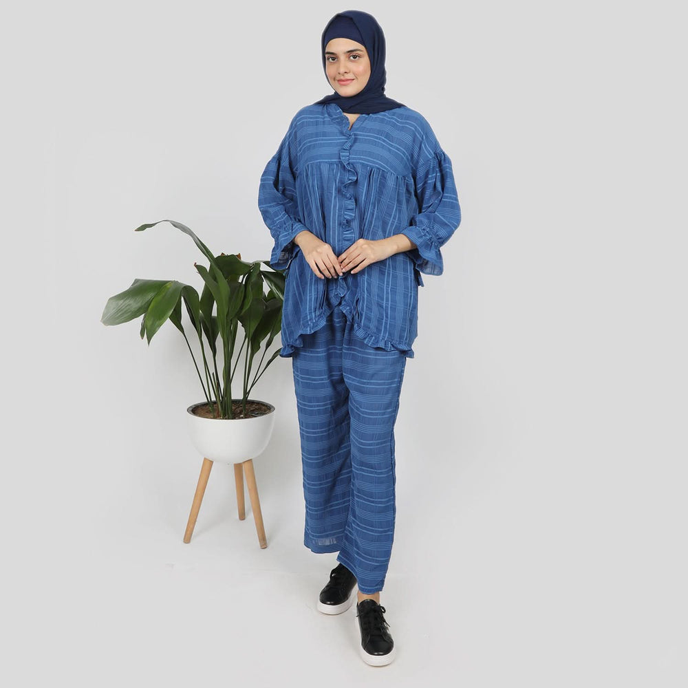 Women's Western Co-Ord Set - Royal Blue, Women Co-Ord Set, Chase Value, Chase Value