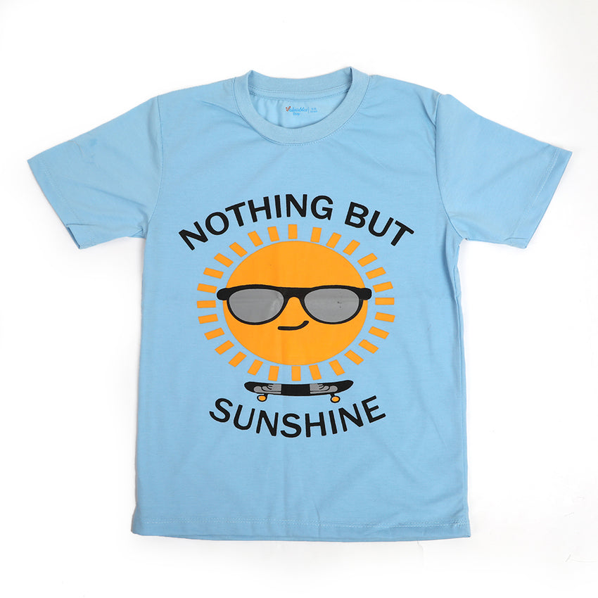 Boys Half Sleeves T-Shirt - Sky Blue