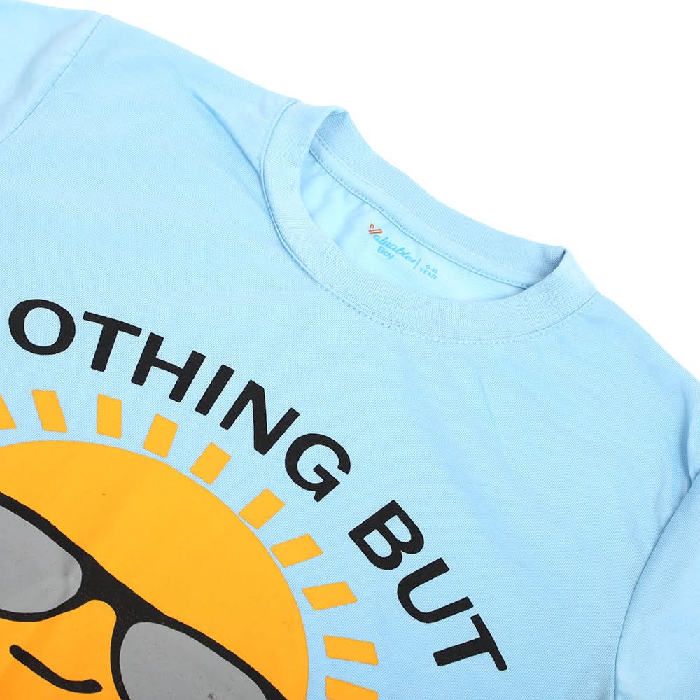 Boys Half Sleeves T-Shirt - Sky Blue, Boys T-Shirts, Chase Value, Chase Value