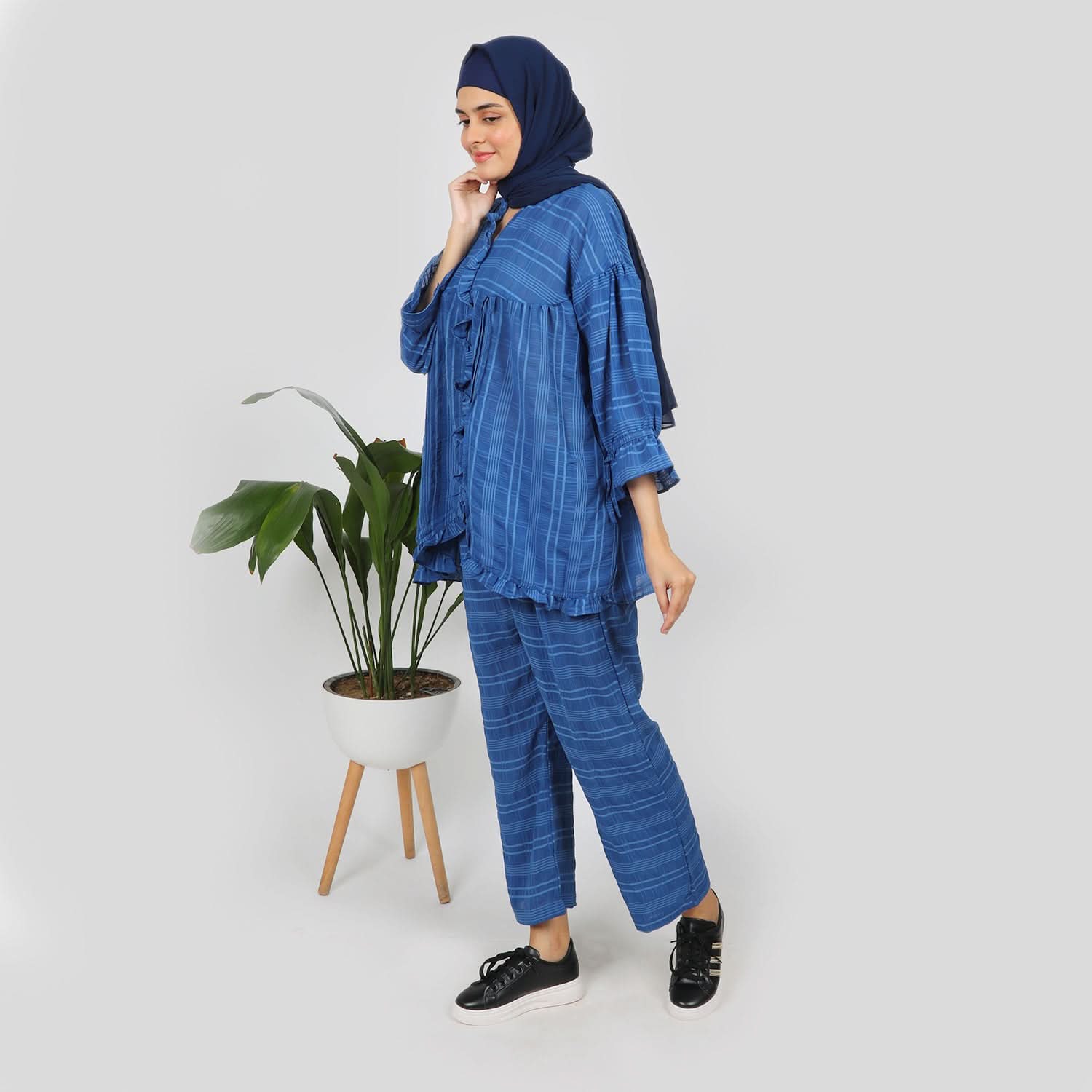 Women's Western Co-Ord Set - Royal Blue, Women Co-Ord Set, Chase Value, Chase Value