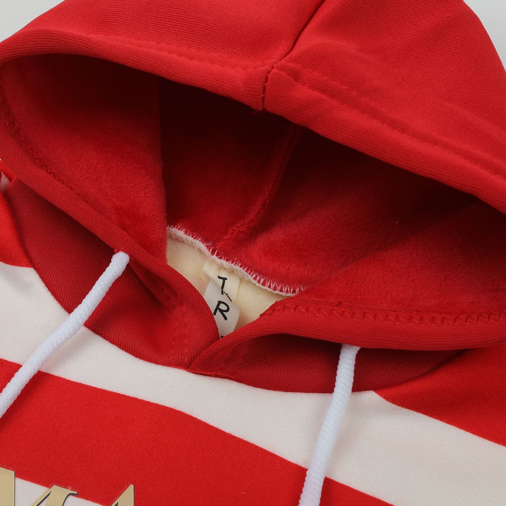 Girls Full Sleeves Hoodie T-Shirt - Red, Girls Hoodies & Sweat Shirts, Chase Value, Chase Value
