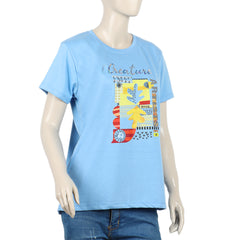 Women's Half Sleeves T-shirt - Blue
