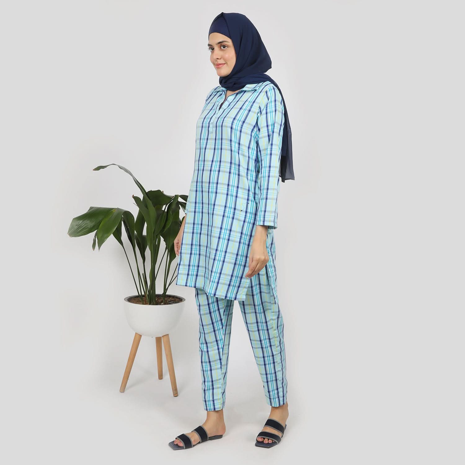 Women's Western Co-Ord Set - Blue, Women Co-Ord Set, Chase Value, Chase Value