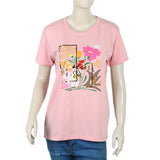 Women's Half Sleeves T-shirt - Tea Pink, Women T-Shirts & Tops, Chase Value, Chase Value