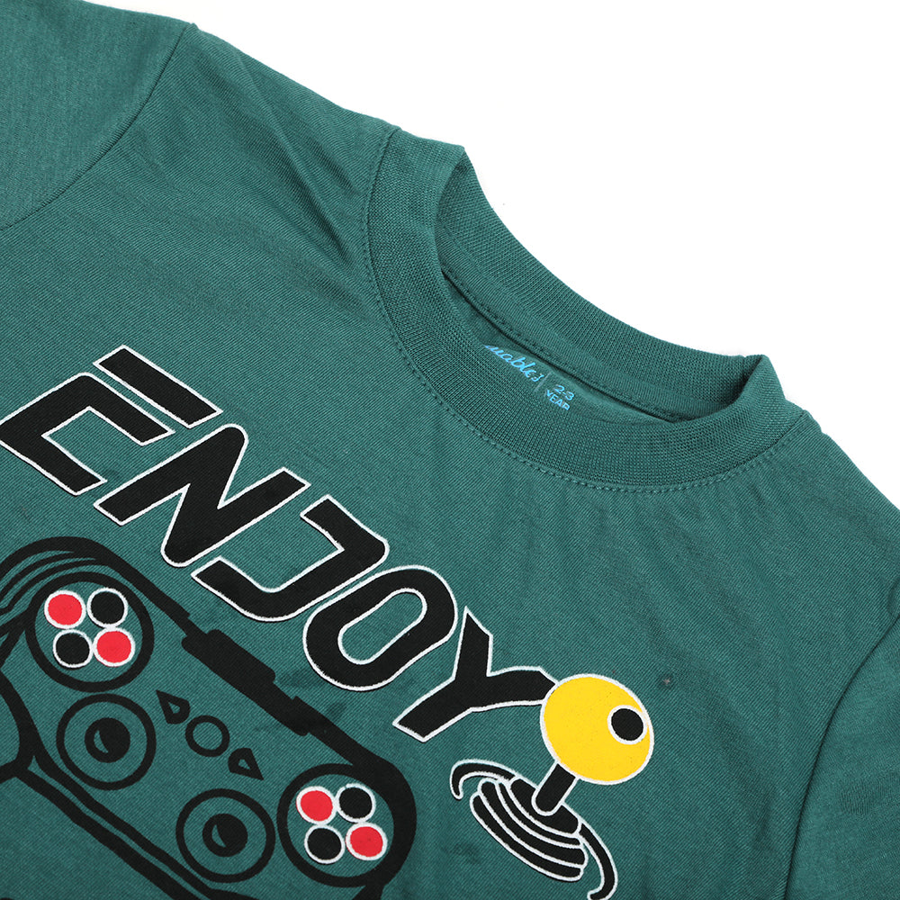 Boys Half Sleeves T-Shirt - Green, Boys T-Shirts, Chase Value, Chase Value