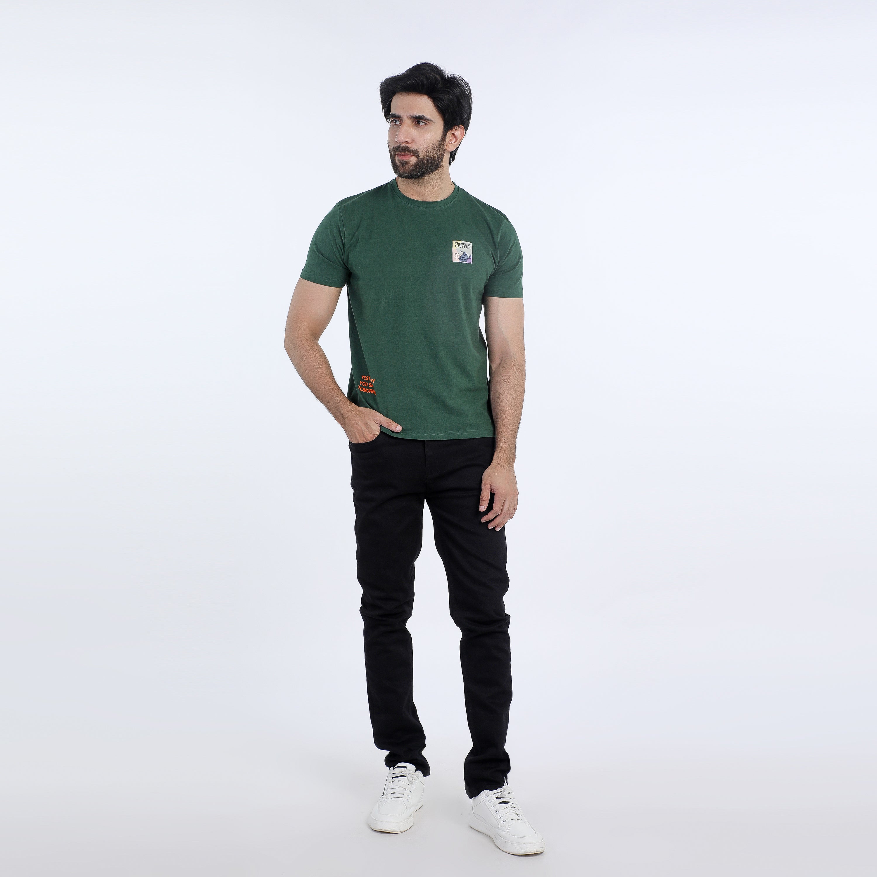 Eminent Men's Half Sleeves T-Shirt - Green, Men's T-Shirts & Polos, Eminent, Chase Value