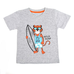 Boys Half Sleeves T-Shirt - Grey