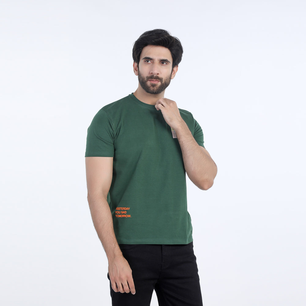 Eminent Men's Half Sleeves T-Shirt - Green, Men's T-Shirts & Polos, Eminent, Chase Value