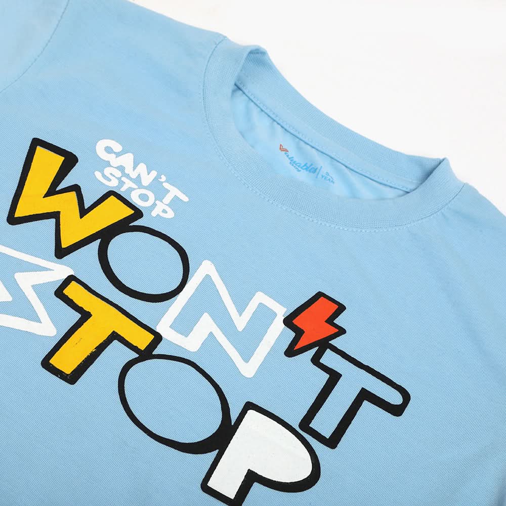 Boys Half Sleeves T-Shirt - Sky Blue, Boys T-Shirts, Chase Value, Chase Value