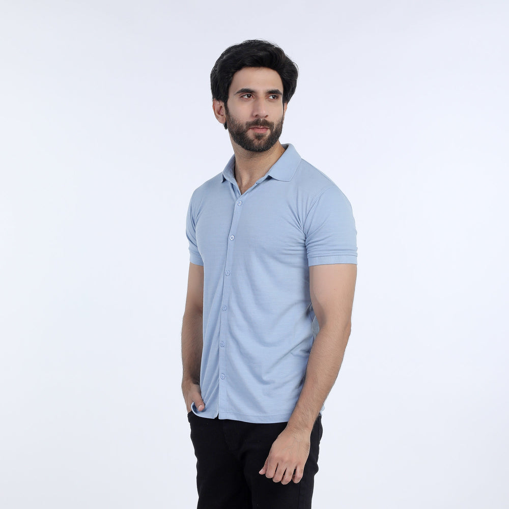 Eminent Men's Half Sleeves Polo Front Open Shirt - Sky Blue, Men's Shirts, Eminent, Chase Value