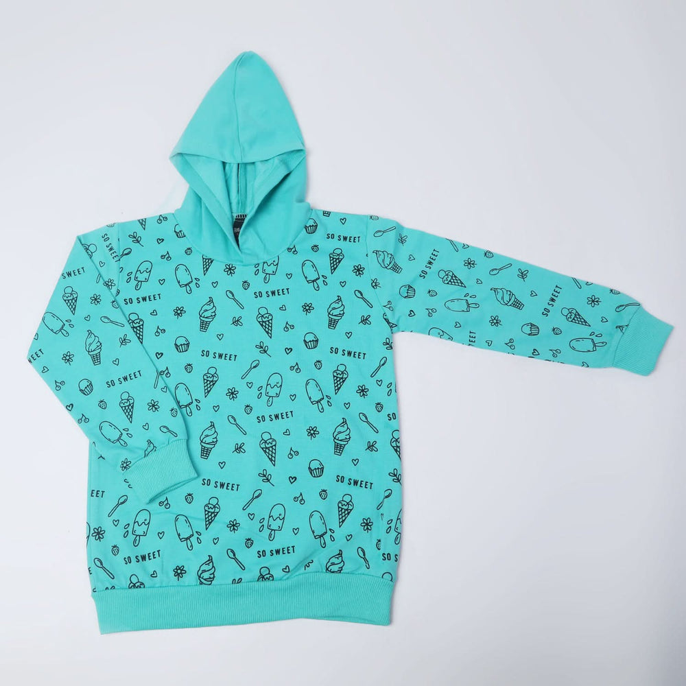 Girls Hoodie T-Shirt - Sea Green, Girls Hoodies & Sweat Shirts, Chase Value, Chase Value
