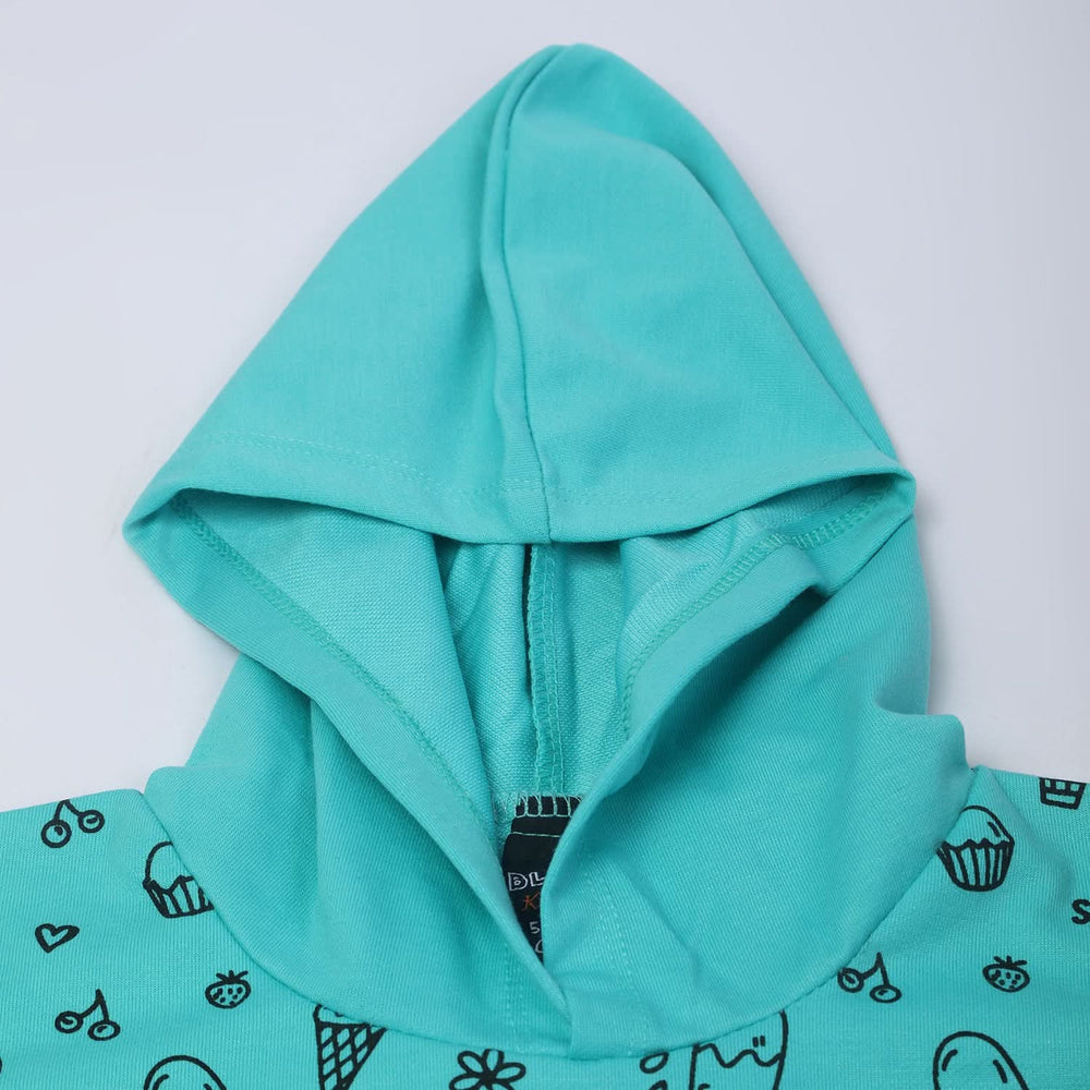 Girls Hoodie T-Shirt - Sea Green, Girls Hoodies & Sweat Shirts, Chase Value, Chase Value