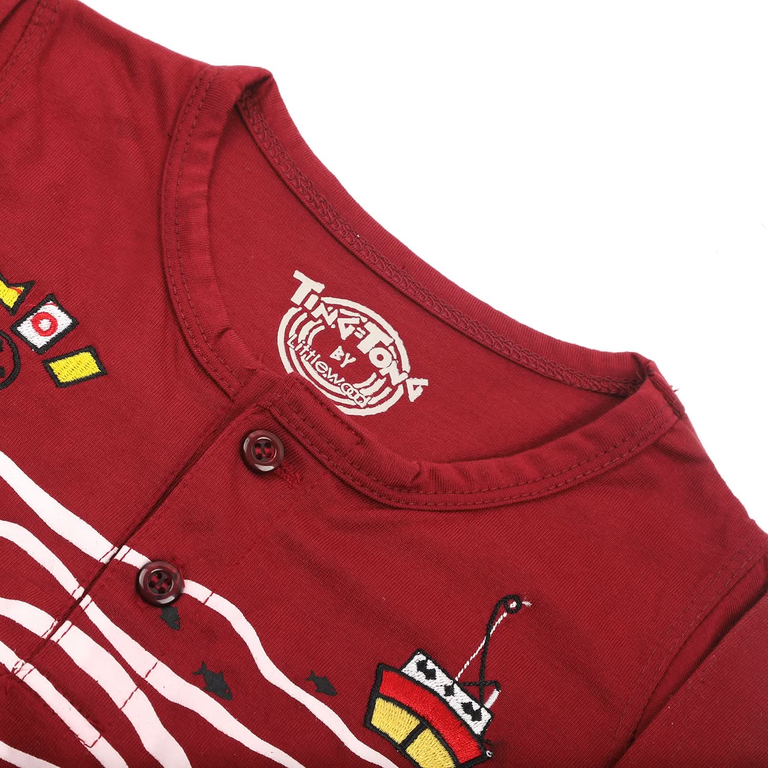 Boys Full Sleeves T-Shirt - Maroon, Boys T-Shirts, Chase Value, Chase Value