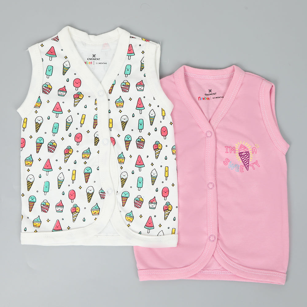 Eminent Newborn Boys Sleeves Less Vest Pack of 2, Newborn Boys Sets & Suits, Eminent, Chase Value