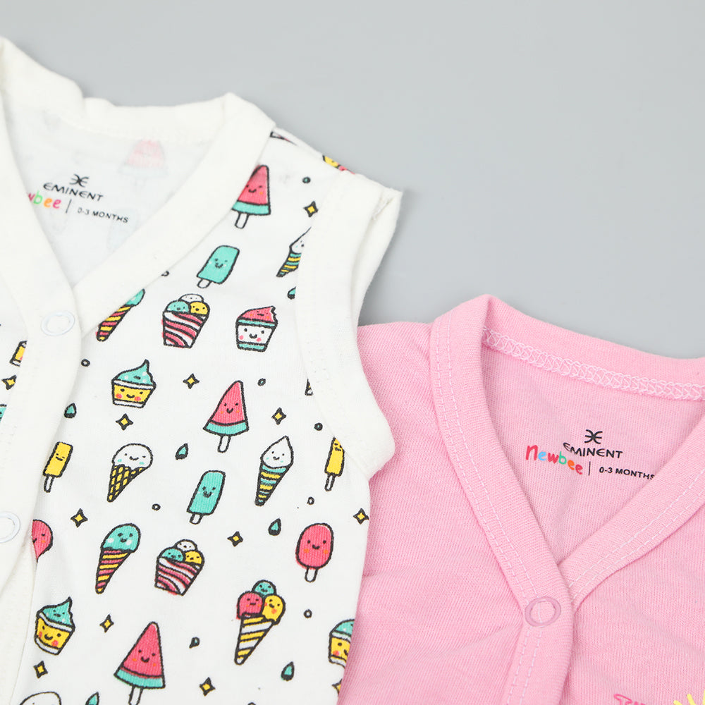 Eminent Newborn Boys Sleeves Less Vest Pack of 2, Newborn Boys Sets & Suits, Eminent, Chase Value