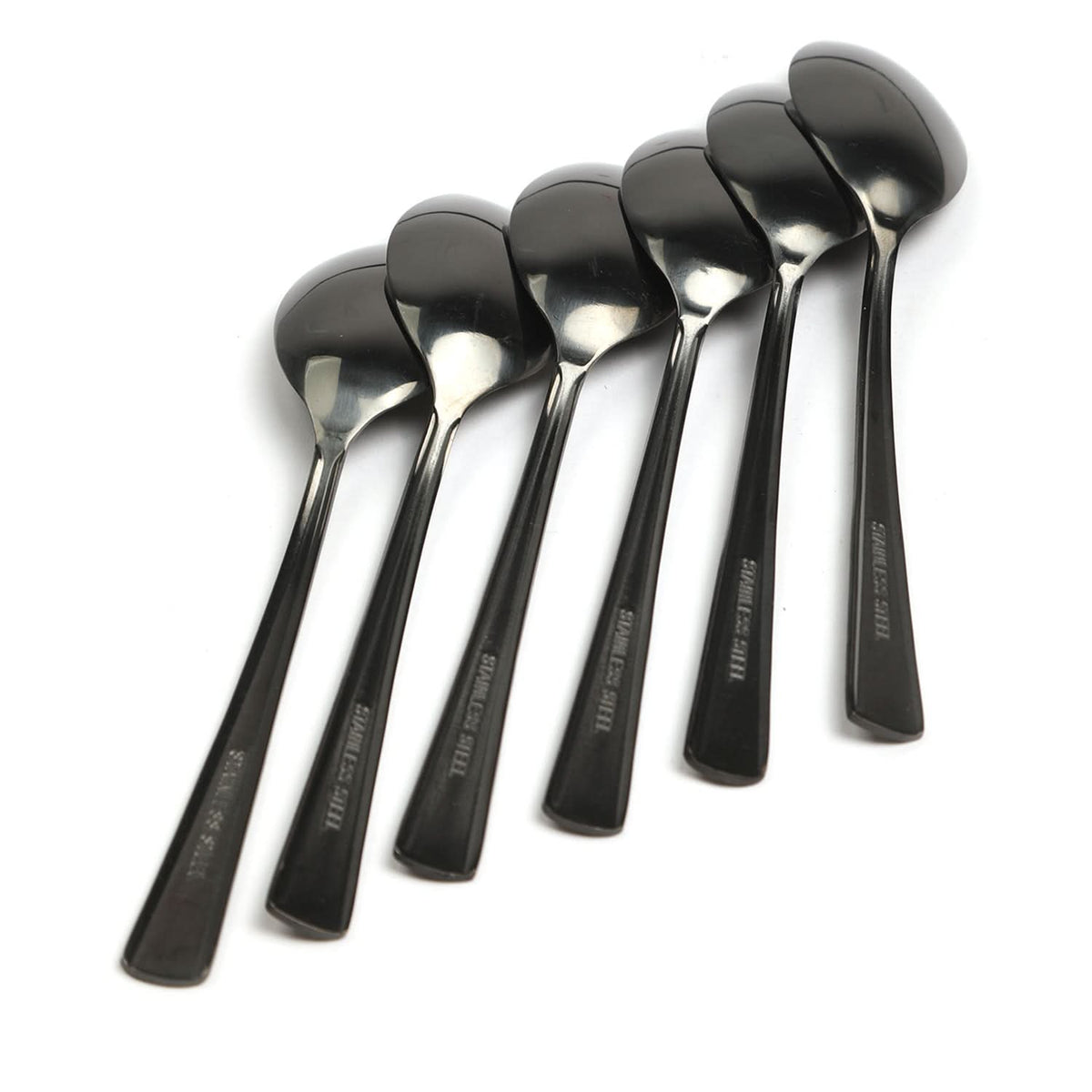 Tea Spoon 6Pc Black Laser - Black, Serving & Dining, Chase Value, Chase Value