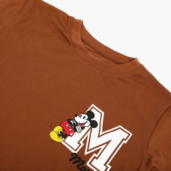 Boys Half Sleeves T-Shirt - Brown