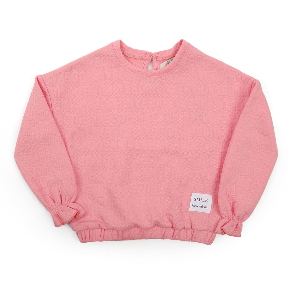 Girls Full Sleeves Sweat Shirt - Pink, Girls Hoodies & Sweat Shirts, Chase Value, Chase Value
